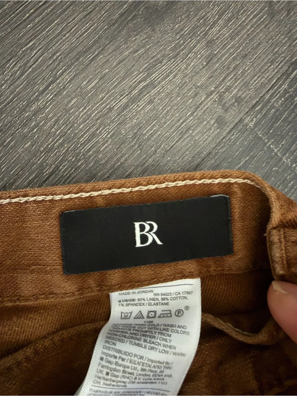 Banana Republic Straight Linen-Cotton Traveler Pant - Brown 29 waist